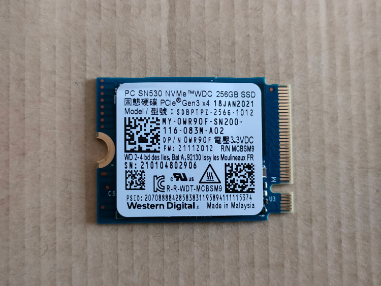 Western Digital 製

「WD PC SN530 NVMe 256GB SSD PCIe GEN3*4 SDBPTPZ-256G-1012」